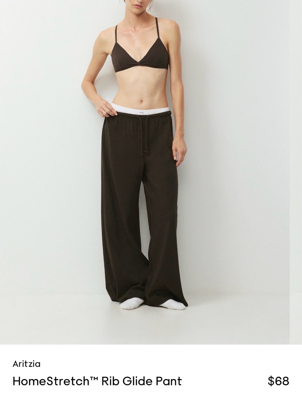 Aritzia Wide-Leg Rib Glide Pants